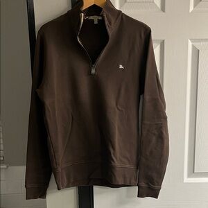 Burberry Dark Brown Zip-Up Sweater